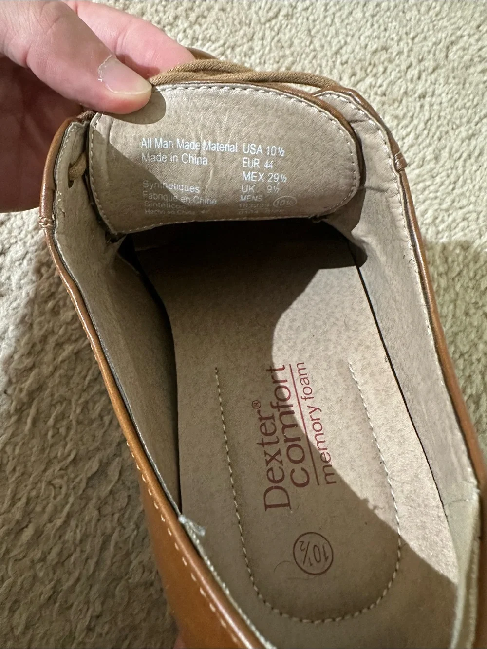 Dexter Men's Tan Cap-Toe Oxford Dress Shoes
